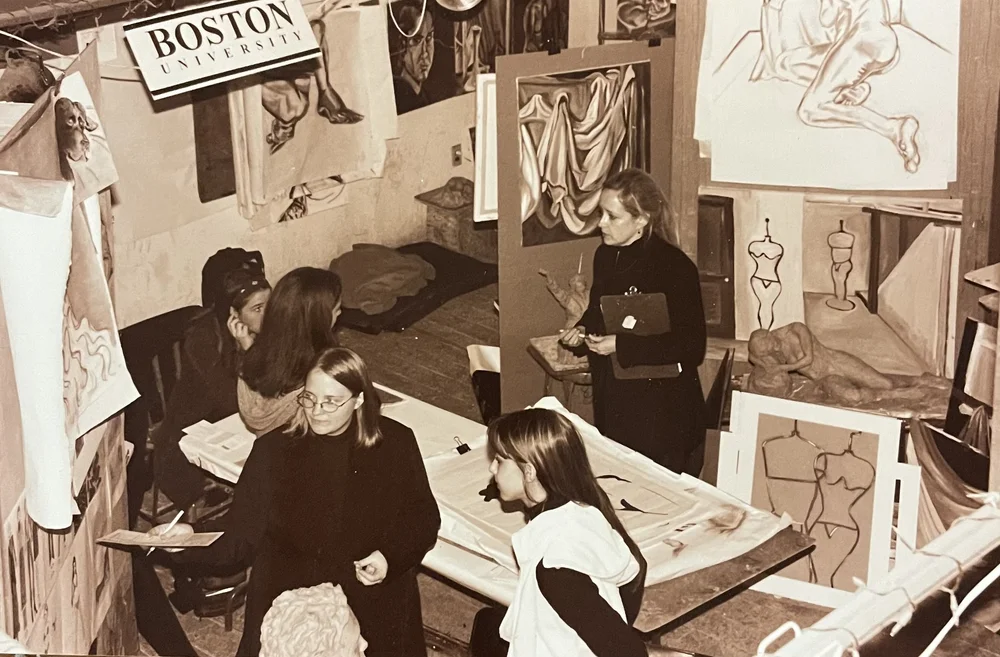 Lisa Hock teaching in the studio at Boston University